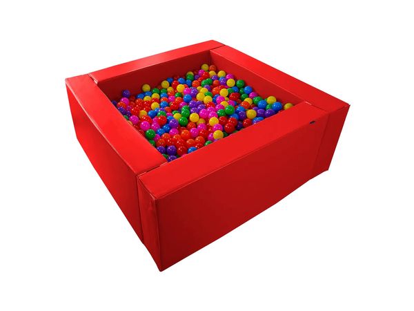 Firkantet ballbasseng med baller – 150 x 150 cm, høyde 45 cm