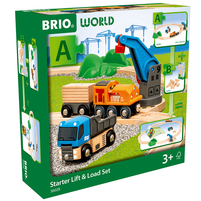 Hovedbilde BRIO® World startsett med kran og godstog - 14 ...