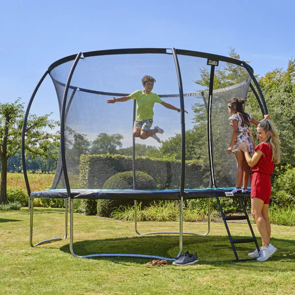 Trampoline Ø251 cm med sikkerhetsnett og stige
