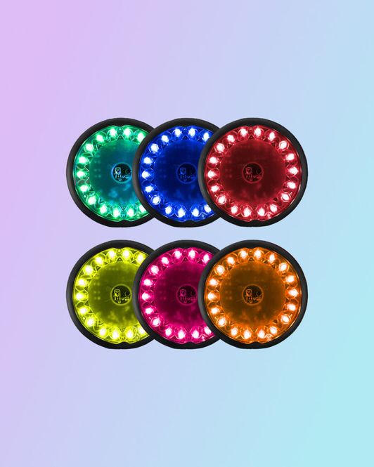 Hovedbilde PUSH Puck – Sett med 6 lysende ...