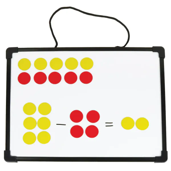 Magnetiske tofargede sjetonger – rød/gul (200 stk)