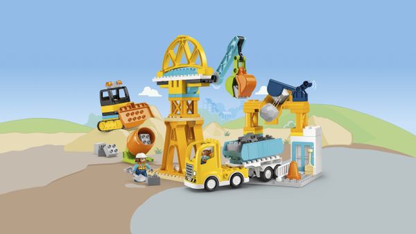 LEGO® DUPLO Town 3-i-1 Byggeplass med anleggsmaskiner - 84 deler