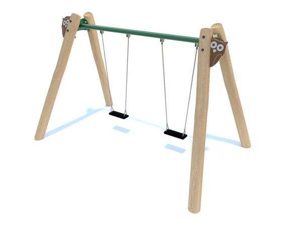 Huske Robinia 6 – dobbelt huskestativ med to flate seter