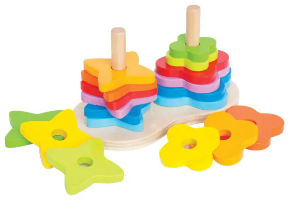 Hape Dobbel Regnbue-stabler