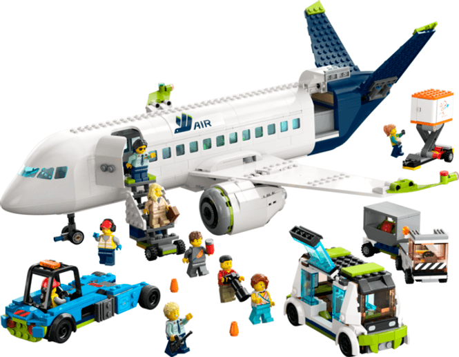 Hovedbilde LEGO® City Passasjerfly med flyplasskjøretøy