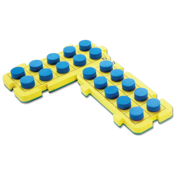 Tier-rammer i skum med ensfargede brikker – sett med 4 tavler