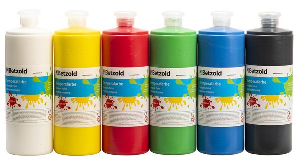 Temperamaling, sett med 6 stk à ​​​​​​​1L