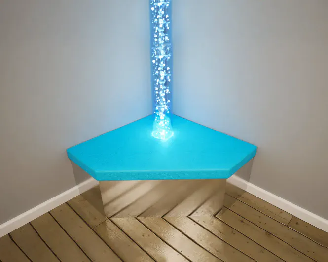 Hovedbilde Boblerør-podium med speil – Hjørne