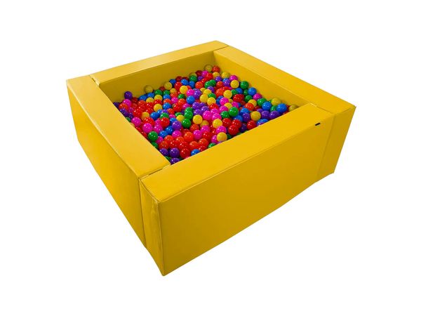 Firkantet ballbasseng med baller – 150 x 150 cm, høyde 45 cm