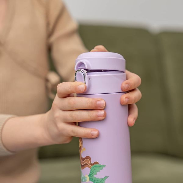 Drikkeflaske med sugerør - Lilla